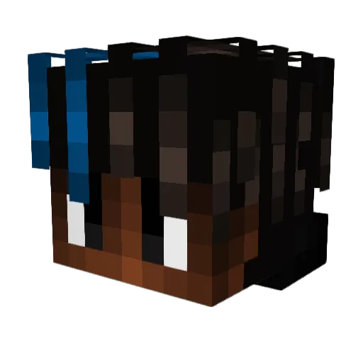 Zimaq Minecraft avatar head, 3D render