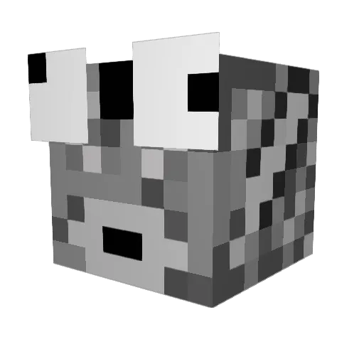 Zimbo_10 Minecraft avatar head, 3D render