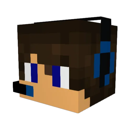 Zimcek Minecraft avatar head, 3D render