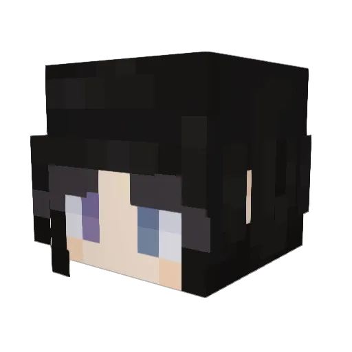 Zimera Minecraft avatar head, 3D render