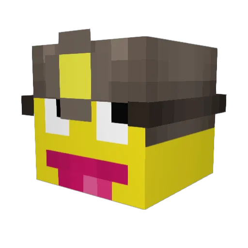Zimioczek Minecraft avatar head, 3D render