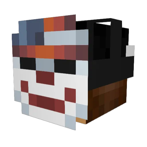 Zimm2_ Minecraft avatar head, 3D render