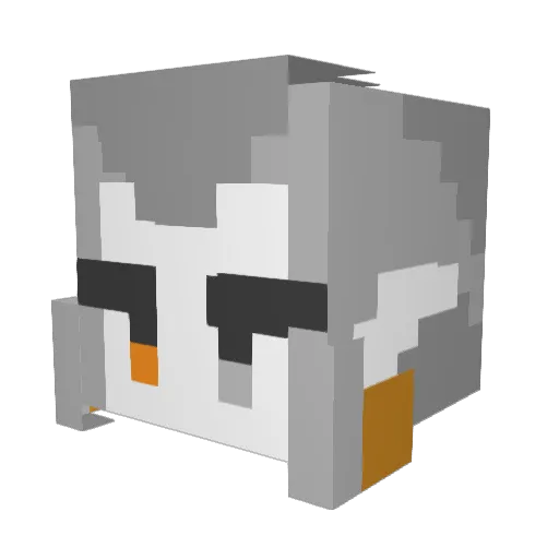 ZimmerFormel Minecraft avatar head, 3D render