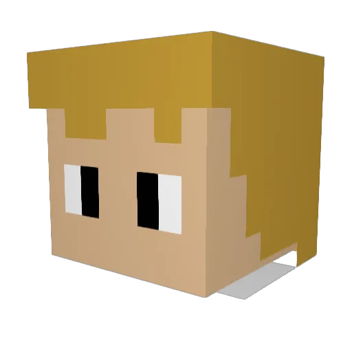 ZimmerKoma24 Minecraft avatar head, 3D render