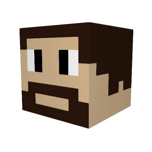 Zimmerit Minecraft avatar head, 3D render