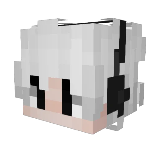 Zimmily Minecraft avatar head, 3D render