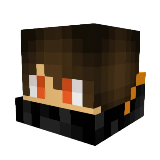 Zimpel Minecraft avatar head, 3D render
