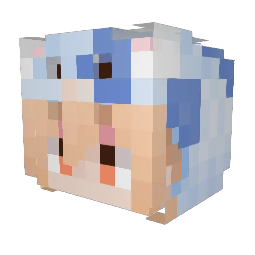 Zimpple Minecraft avatar head, 3D render
