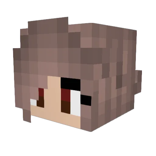 ZimtxD Minecraft avatar head, 3D render