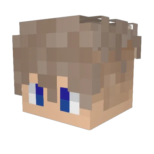 Zimus Minecraft avatar head, 3D render