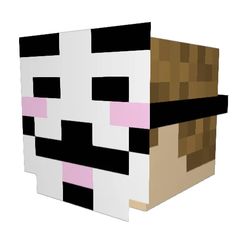Zin3 Minecraft avatar head, 3D render