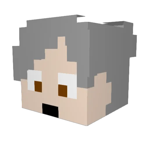 ZinBlast Minecraft avatar head, 3D render