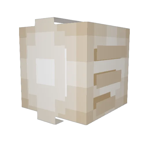 Zincification Minecraft avatar head, 3D render