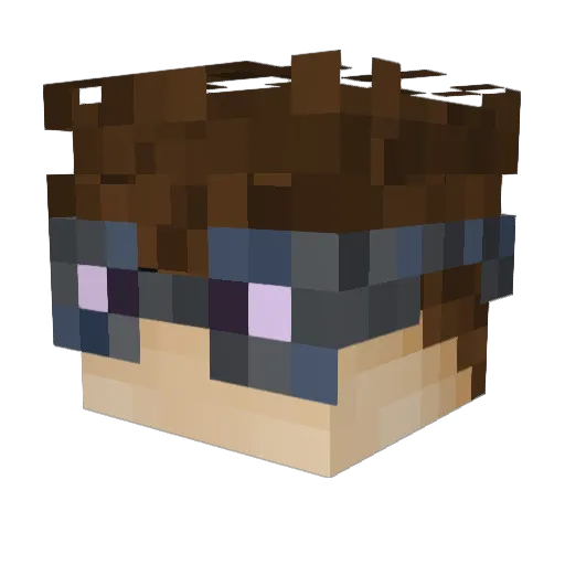 Zinclly Minecraft avatar head, 3D render