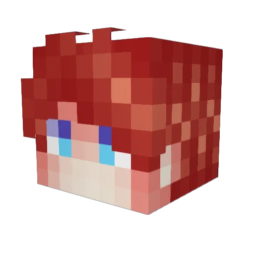 Zindaler Minecraft avatar head, 3D render