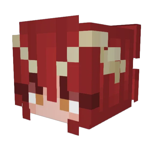Zindonas Minecraft avatar head, 3D render