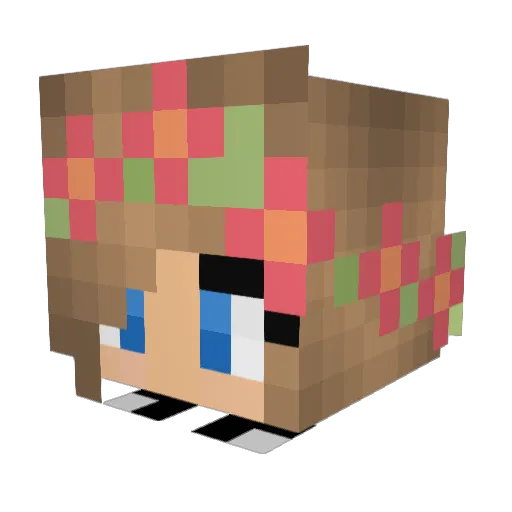 Zindzhi Minecraft avatar head, 3D render