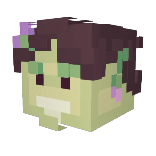 ZineL013_ Minecraft avatar head, 3D render