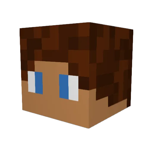 ZineSwift Minecraft avatar head, 3D render