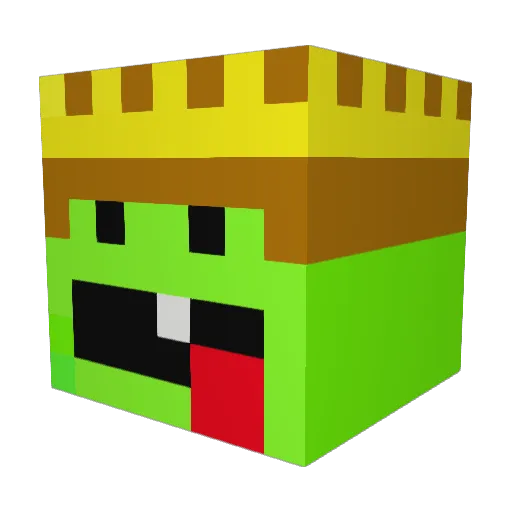Zingereedude Minecraft avatar head, 3D render