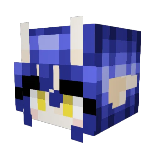 Zingolizzie Minecraft avatar head, 3D render