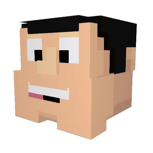 Zingothecat Minecraft avatar head, 3D render