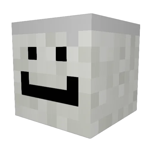 Zingpop Minecraft avatar head, 3D render