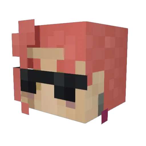 ZiniZar Minecraft avatar head, 3D render