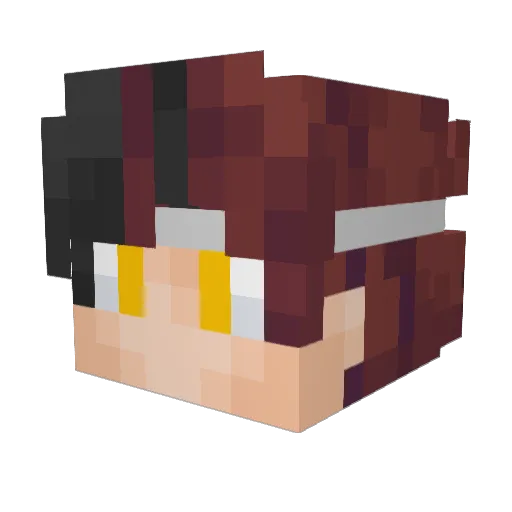 Zinic08 Minecraft avatar head, 3D render