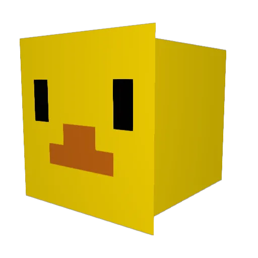 Zinis Minecraft avatar head, 3D render