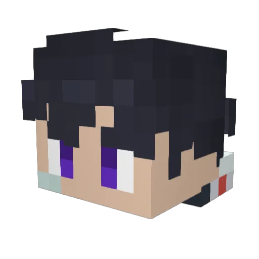 Zink52alo Minecraft avatar head, 3D render