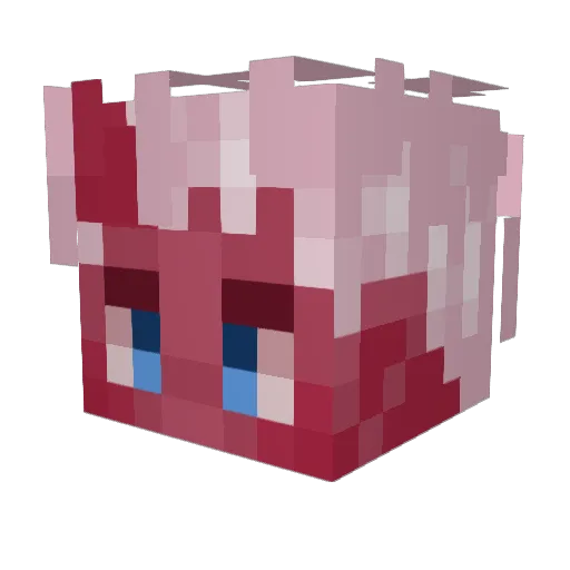 ZinkaZue Minecraft avatar head, 3D render