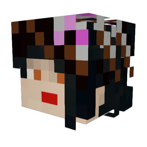 Zinkeline Minecraft avatar head, 3D render
