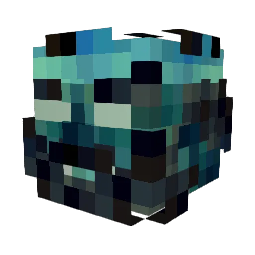 Zinkhar Minecraft avatar head, 3D render