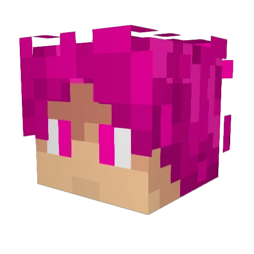 Zinklepuff Minecraft avatar head, 3D render