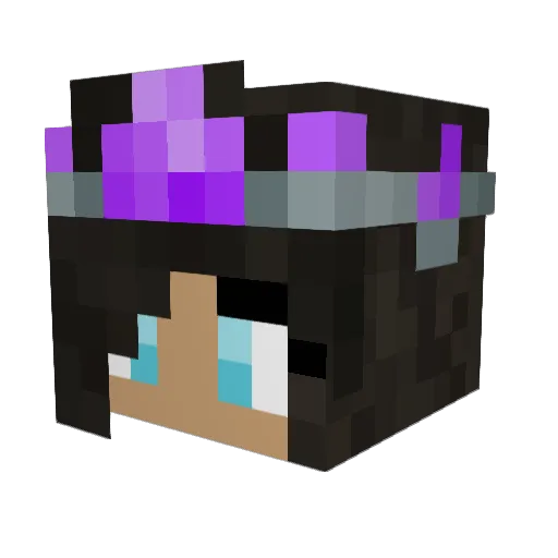 Zinlia Minecraft avatar head, 3D render