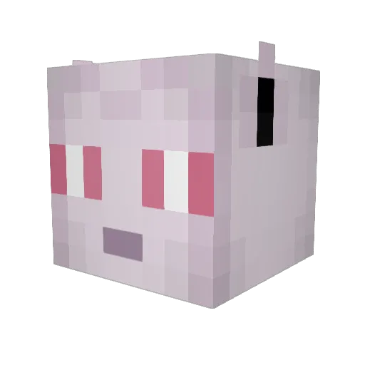 ZinoByte Minecraft avatar head, 3D render