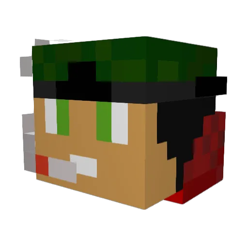 Zinos_Play Minecraft avatar head, 3D render