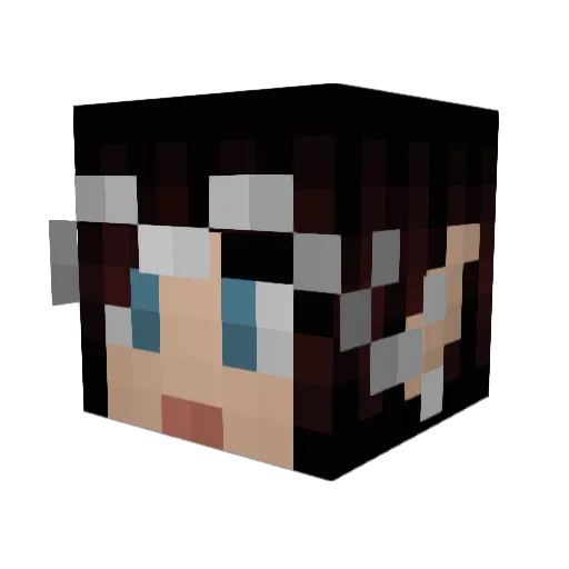 Zinska Minecraft avatar head, 3D render