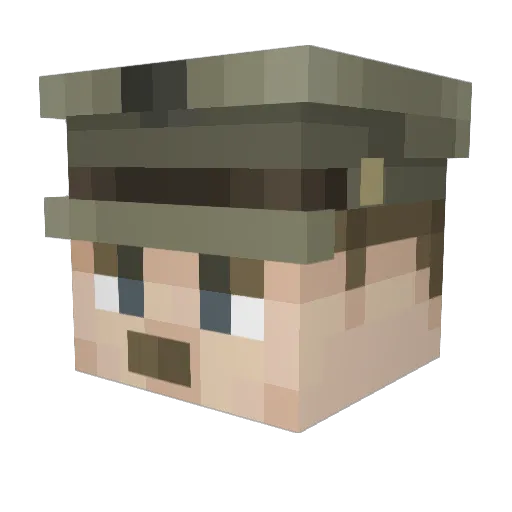 Zintarz Minecraft avatar head, 3D render