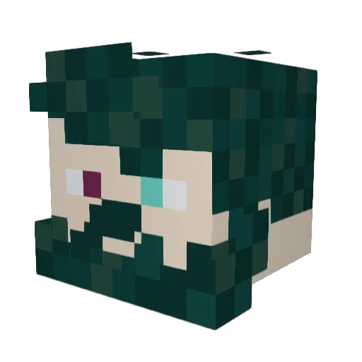 Zinthinion Minecraft avatar head, 3D render