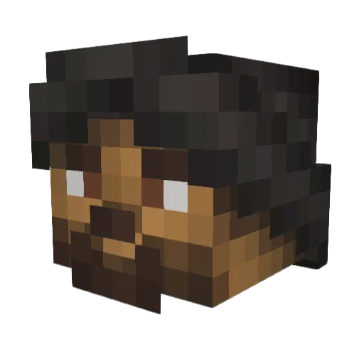 Zinus5s Minecraft avatar head, 3D render