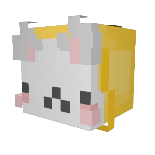 ZinxGhost Minecraft avatar head, 3D render