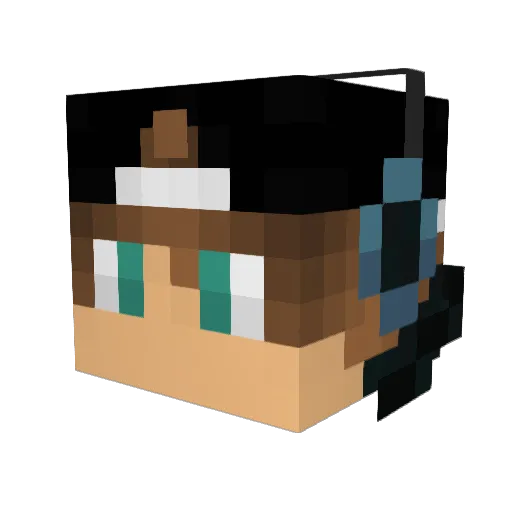ZinxLinkk Minecraft avatar head, 3D render
