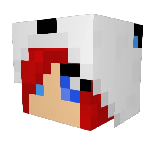 Zinxion Minecraft avatar head, 3D render