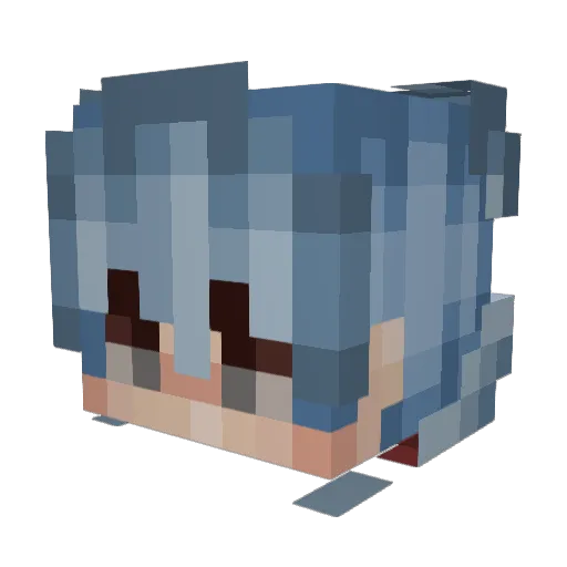 Zinxu__ Minecraft avatar head, 3D render