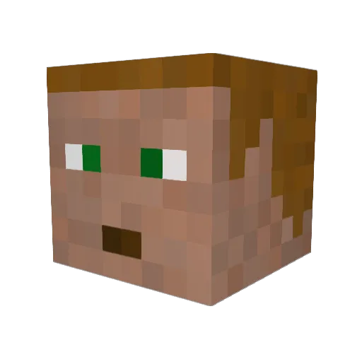 Zio75 Minecraft avatar head, 3D render