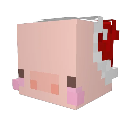 Zio7 Minecraft avatar head, 3D render