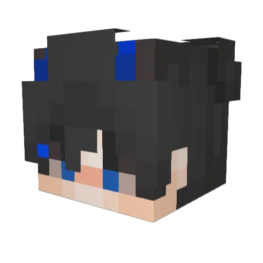 Zio_zd Minecraft avatar head, 3D render