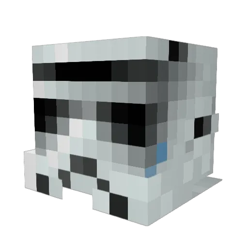 Ziomber Minecraft avatar head, 3D render
